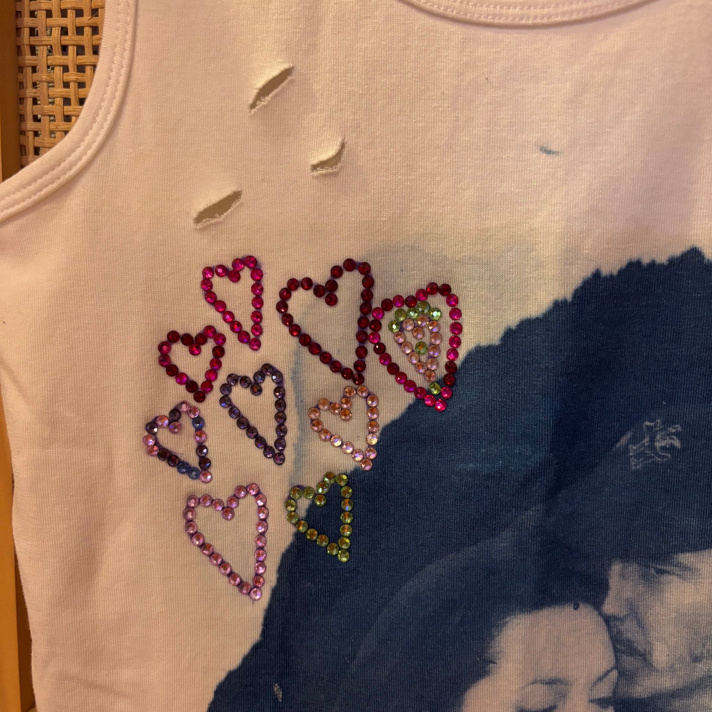 Handmade Y2K Angelina Jolie Billy Bob Grunge Graphic Shirt Size Medium