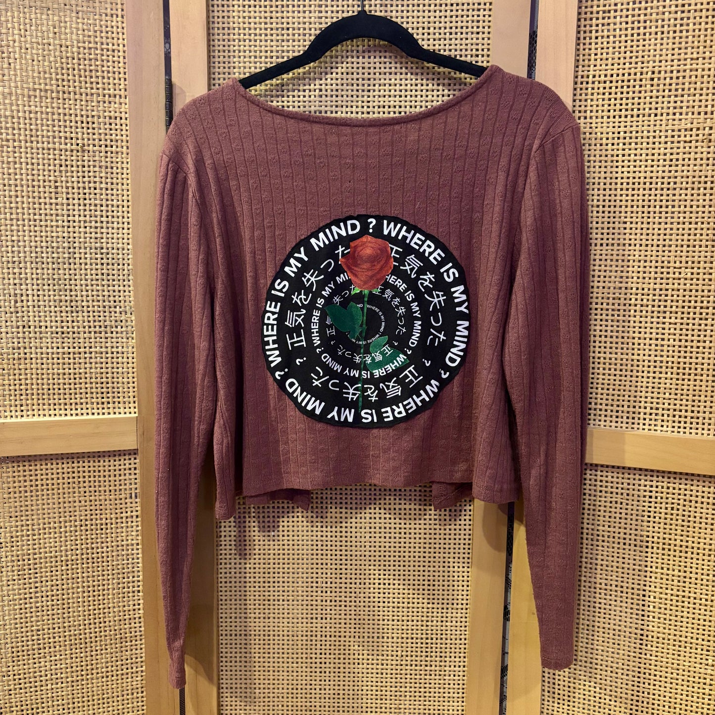 Where is my Mind Reworked Tie Front Cardigan Size Medium