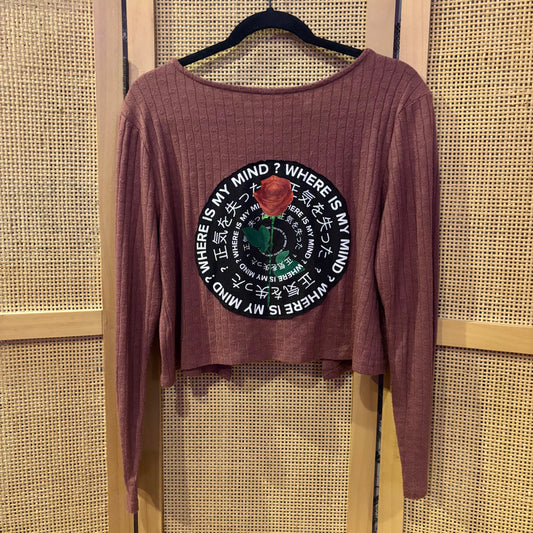 Where is my Mind Reworked Tie Front Cardigan Size Medium