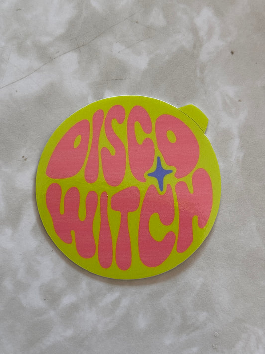 Disco Witch Original Logo 2 Inch Glossy Sticker
