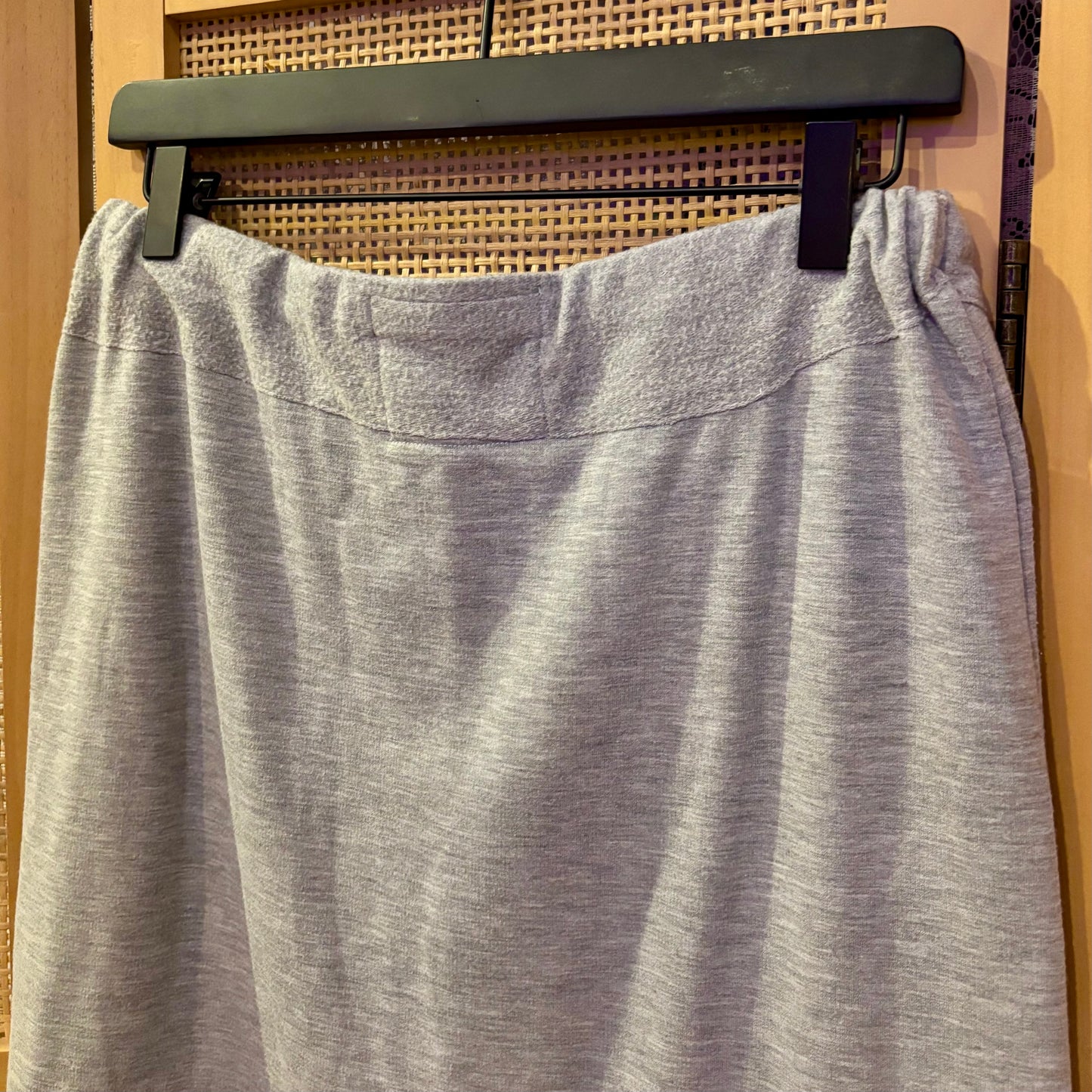 Handmade Grey Cotton Jersey Ruffle Mini Skirt Size Medium