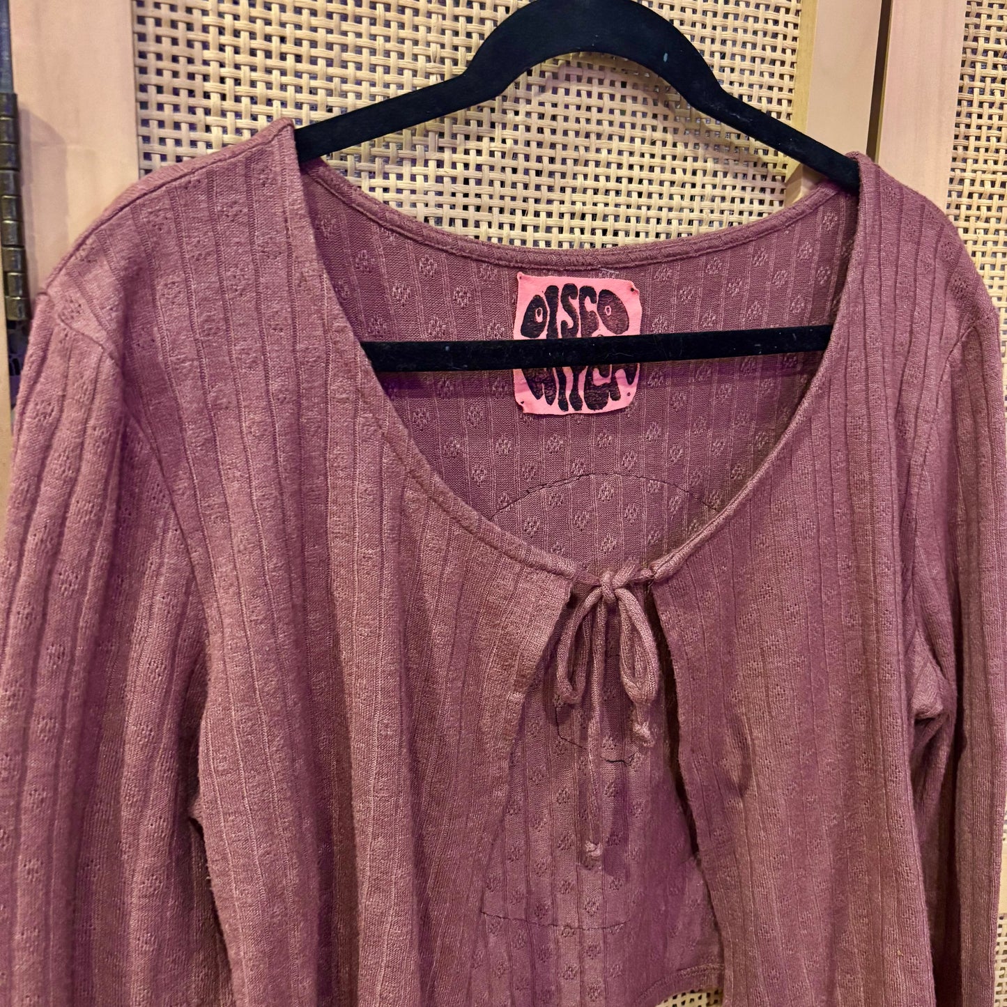 Where is my Mind Reworked Tie Front Cardigan Size Medium