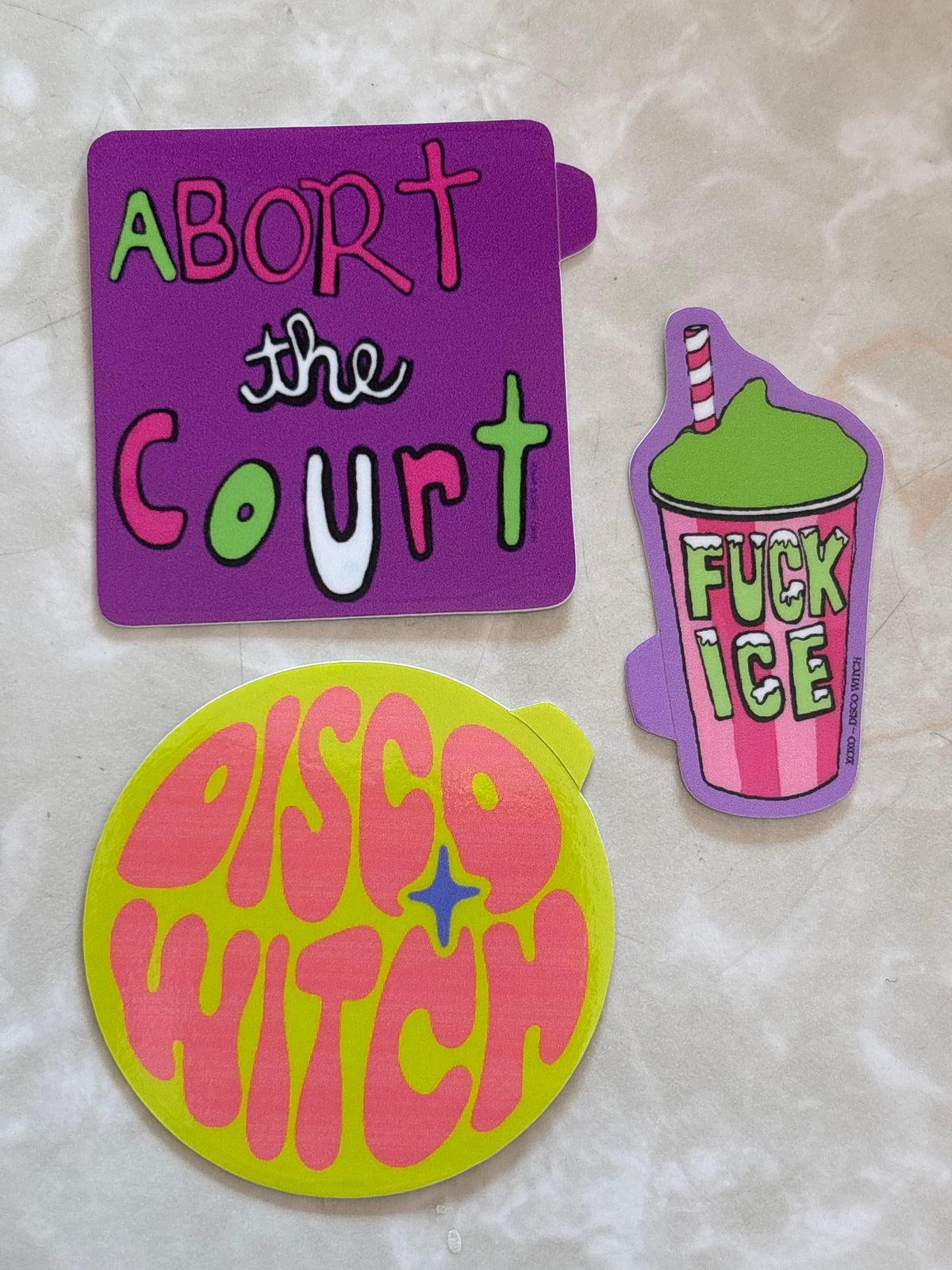 Disco Witch 3 Count Sticker Pack