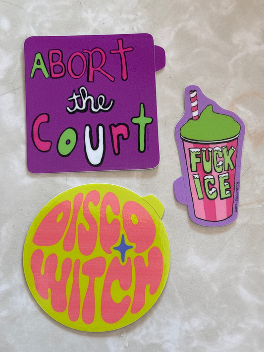 Disco Witch 3 Count Sticker Pack