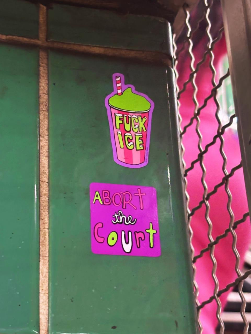 Disco Witch Abort The Court 2 Inch Glossy Sticker