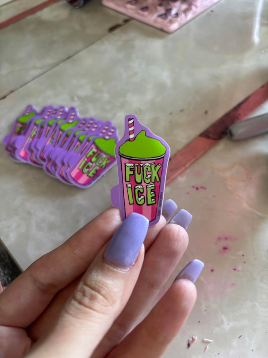 FUCK ICE 2x2 STICKERS BY DISCO WITCH